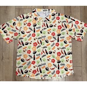 MLB XL San Francisco SF Giants Aloha Foodie Coca Cola Hawaiian Shirt Giveaway